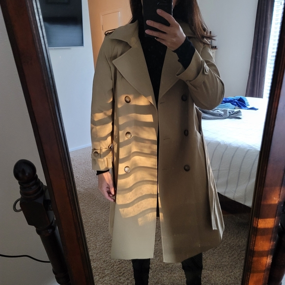 Imported Sezane Scott trench coat camel NEW - Picture 12 of 16
